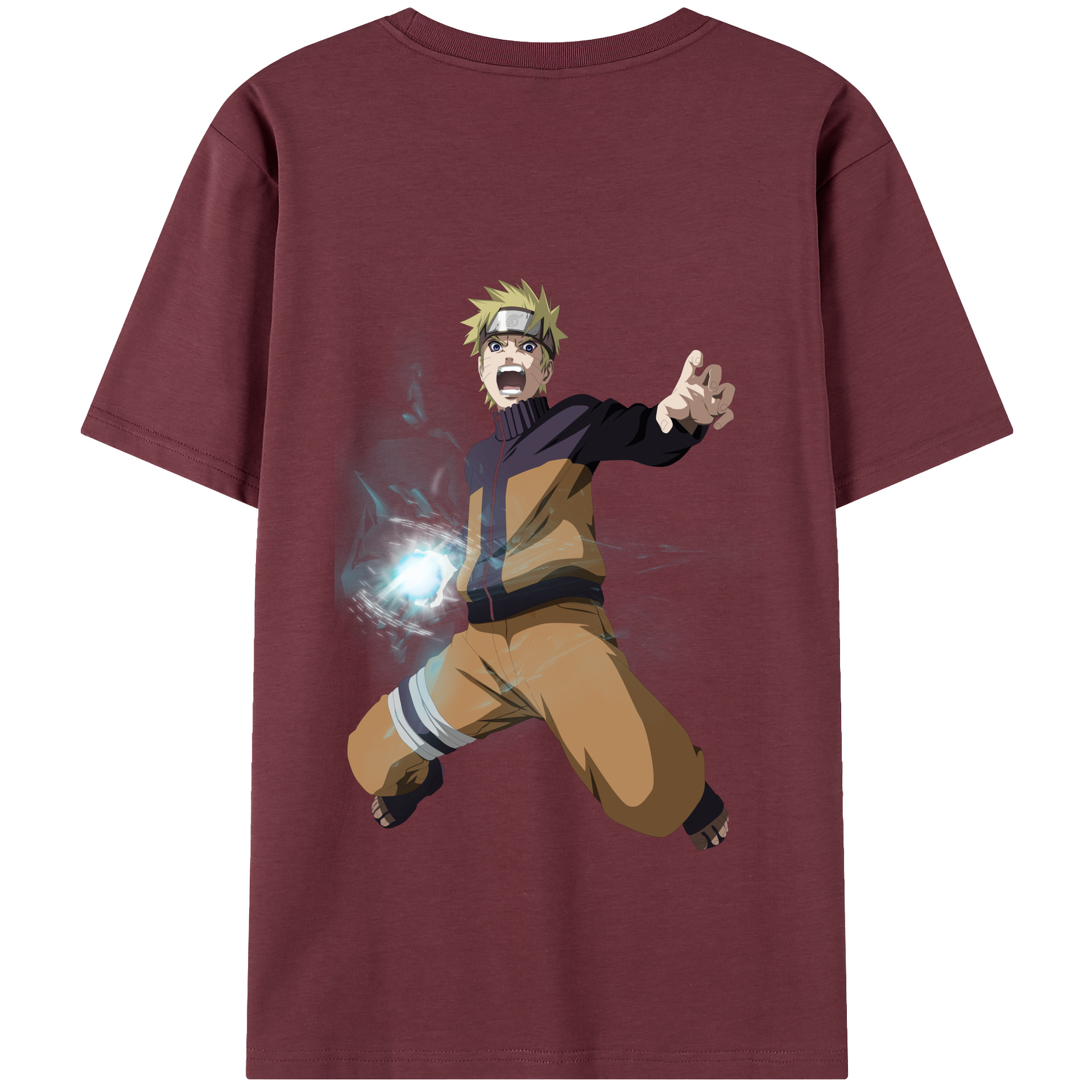 （画像用） NARUTO -ナルト- うずまき ナルト Uzumaki Naruto 綿100％半袖Tシャツ（背面プリント）